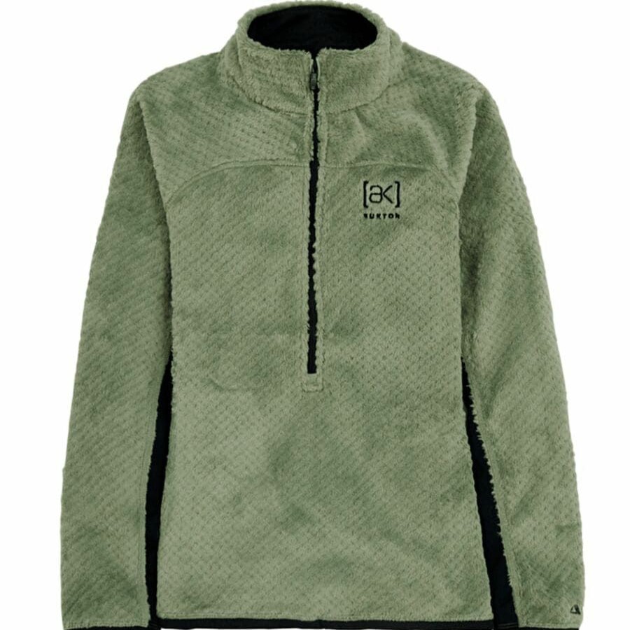 Clothing * | Burton Cheap Online Ak Baker Hi-Loft 1/4-Zip Fleece Jacket Women'S Hedge Green