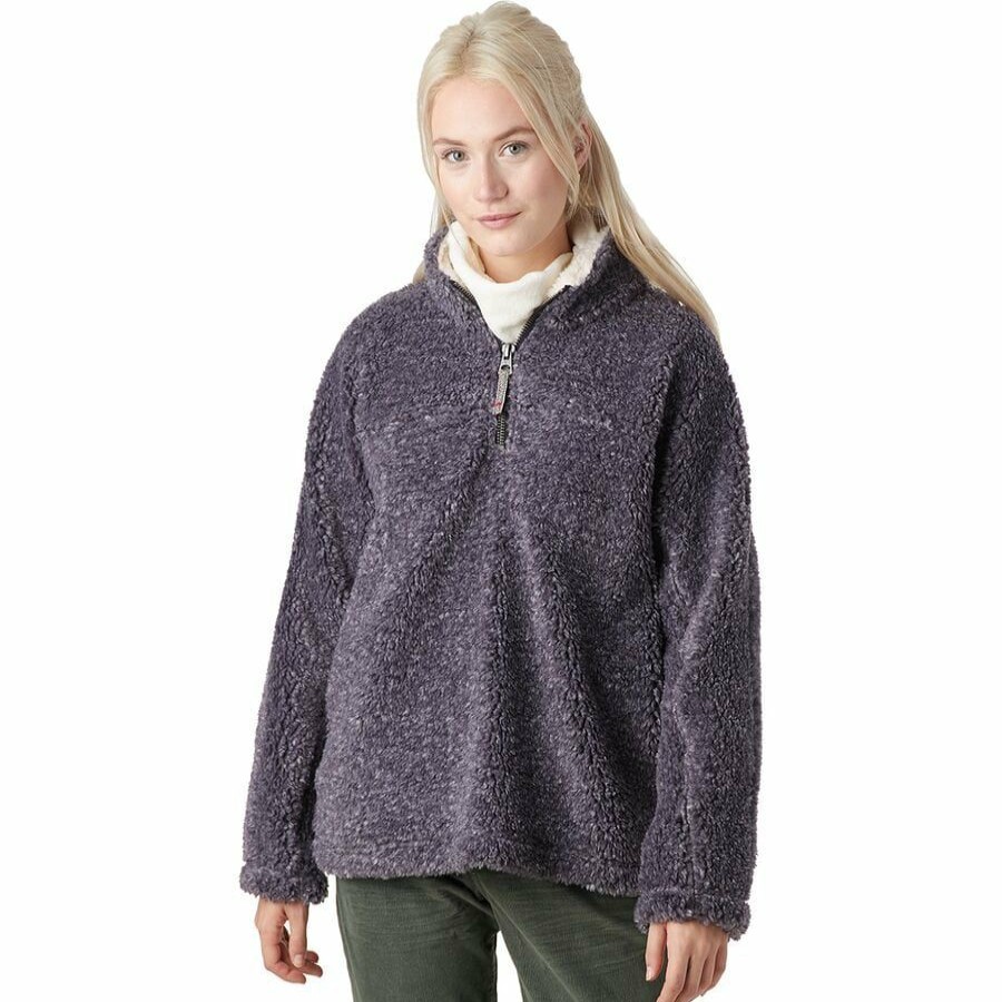 Clothing * | Dylan Premium Snowcap Sherpa Classic Zip Pullover Fleece Women'S