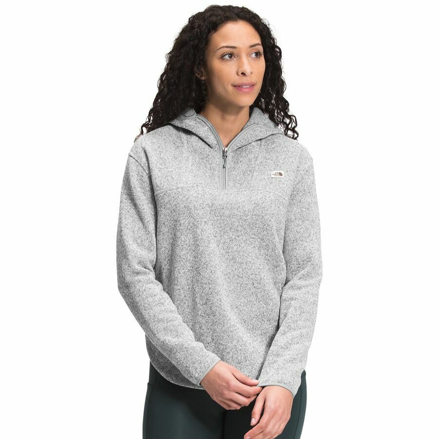 Clothing * | Crescent Popover Fleece Women'S Hot Sell The North Face Tnf Light Grey Heather