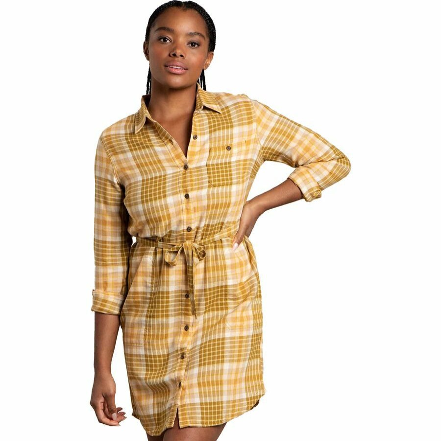 Clothing * | Toad&Co High Quality Re-Form Flannel Shirt Dress Women'S Antler Ombre