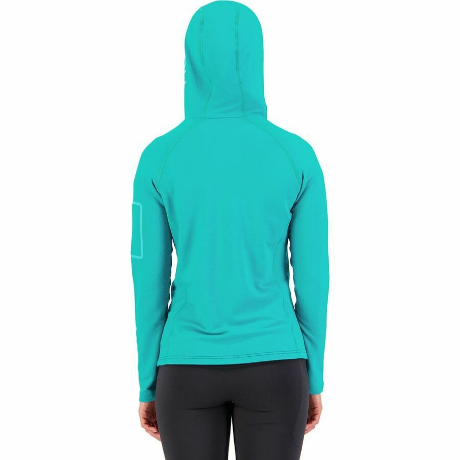 Clothing * | Ascend Midi Full-Zip Hooded Top Women'S Premium Mons Royale Black Ii