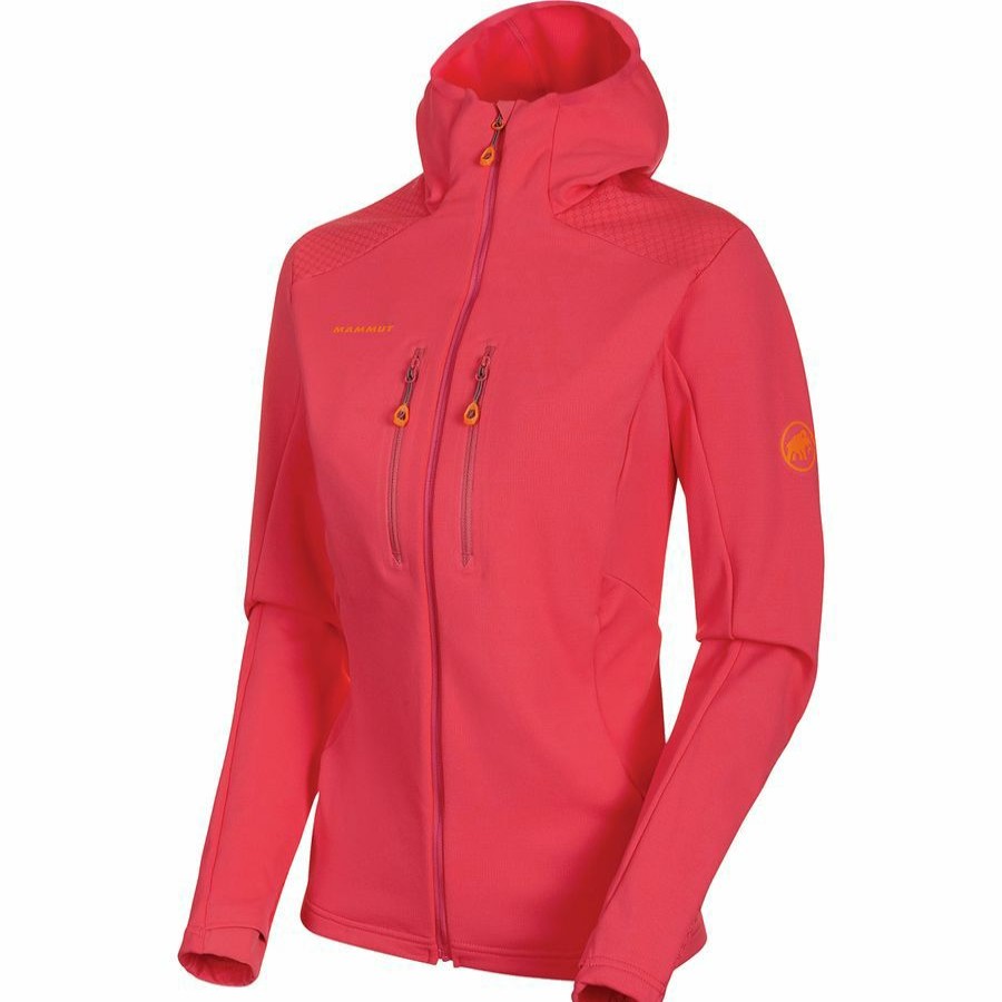 Clothing * | Mammut Discount Store Eiswand Advanced Ml Hooded Jacket Women'S Sunset