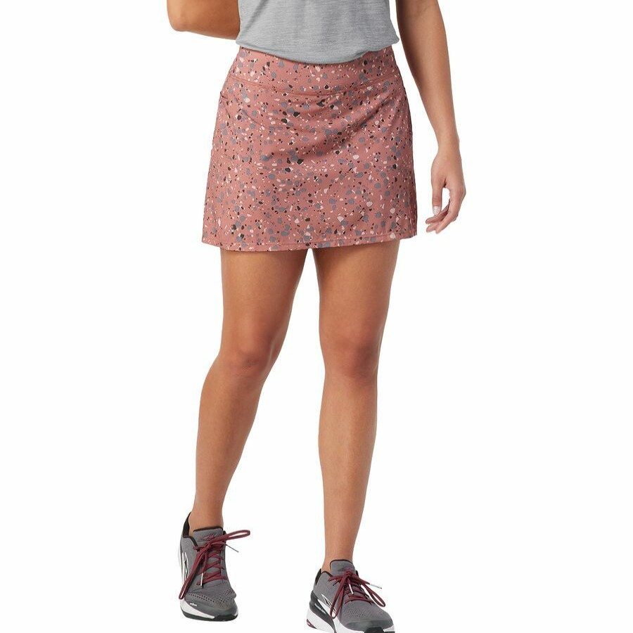 Clothing * | Merino Sport Lined Skirt Women'S High Quality Smartwool Light Mahogany Composite Print