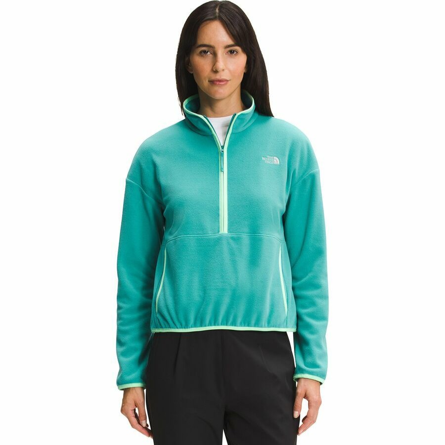 Clothing * | The North Face Best Quality Tka Glacier Crop Pullover Women'S Porcelain Green