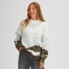 Clothing * | Basin And Range Lower Prices Jacquard Mockneck Sweater Women'S Cream/Neutral