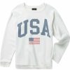 Clothing * | Original Retro Brand Cheaper Usa Crew Sweatshirt Women'S Antique White