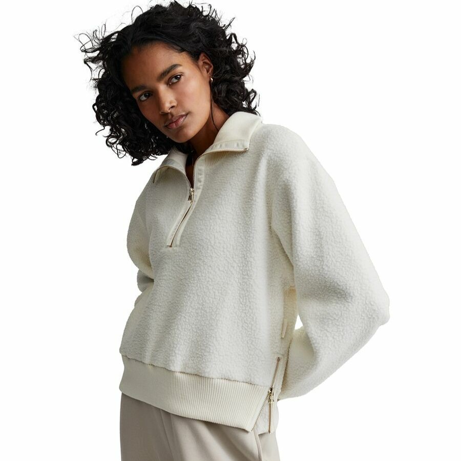 Clothing * | Roselle Half Zip Fleece Pullover Women'S Sale Varley Egret