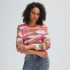 Clothing * | Basin And Range Exclusive Design Diamond Pattern Crewneck Sweater Past Season Women'S Bright Multi