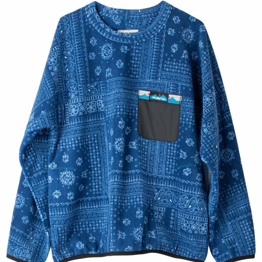 Clothing * | Kavu Free Delivery Kelowna Pullover Sweatshirt Women'S Blue Bandana