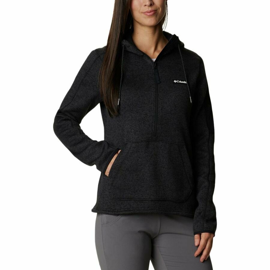 Clothing * | Columbia Online Discount Sweater Weather Hooded Pullover Women'S Black Heather