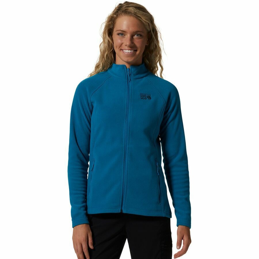 Clothing * | Mountain Hardwear Best Quality Polartec Microfleece Full-Zip Jacket Women'S Vinson Blue