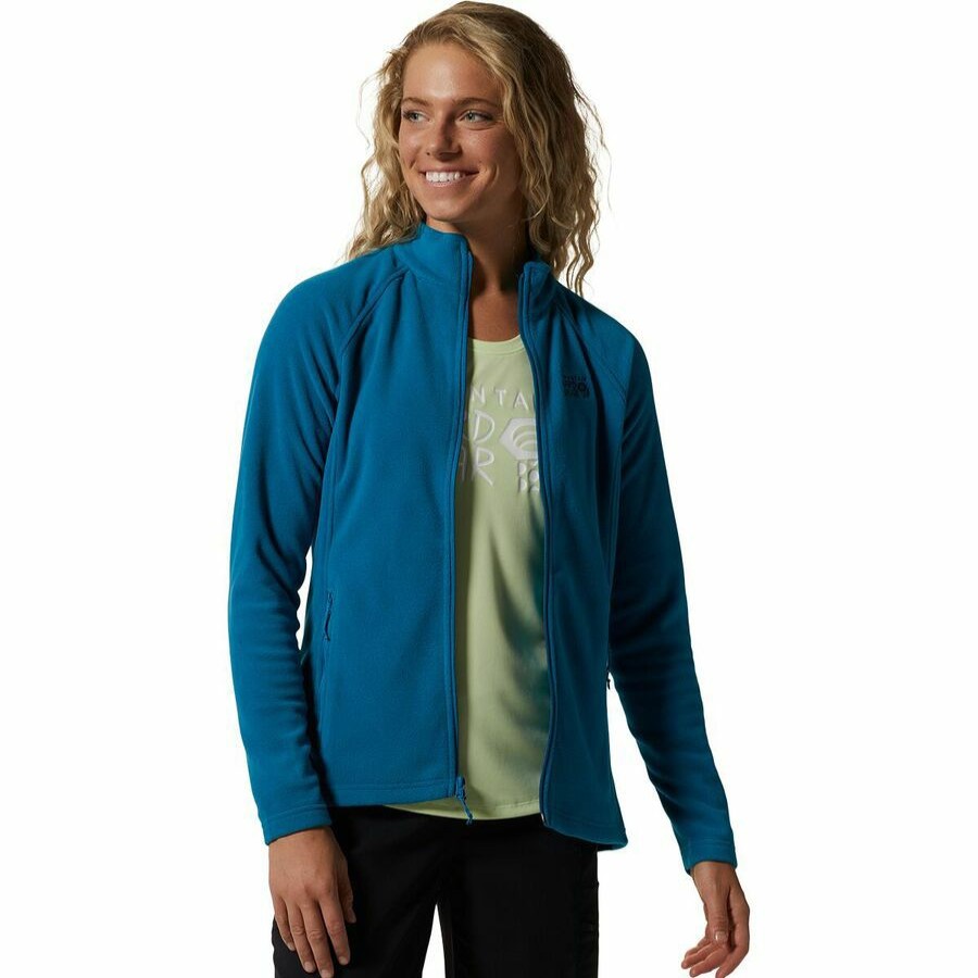 Clothing * | Mountain Hardwear Best Quality Polartec Microfleece Full-Zip Jacket Women'S Vinson Blue