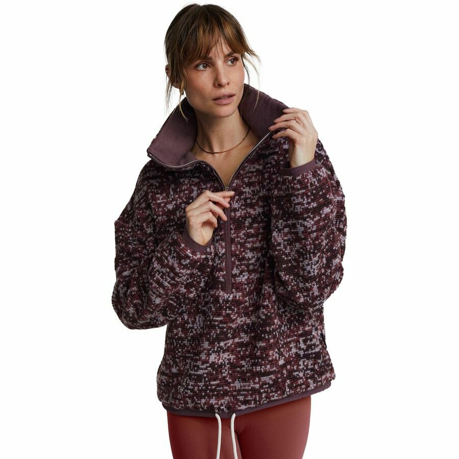 Clothing * | Varley Store Bailey Half-Zip Pullover Women'S Rose Speckle