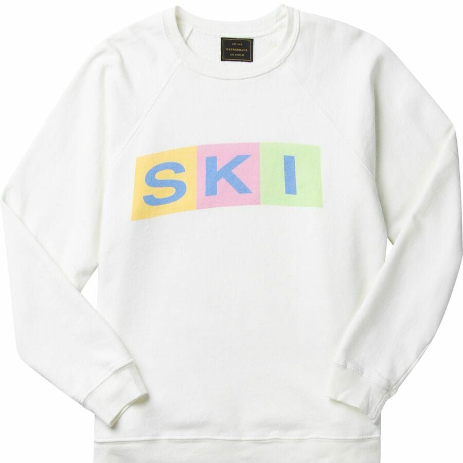 Clothing * | Original Retro Brand Online Ski Sweatshirt Women'S Antique White