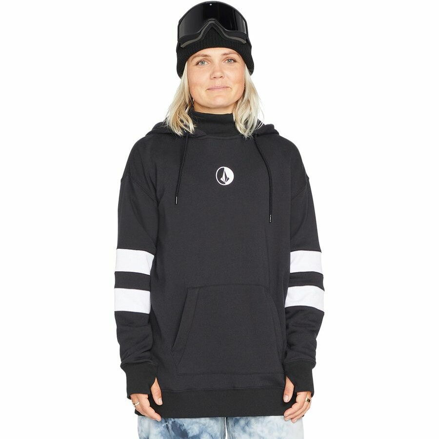 Clothing * | Volcom Wholesale Banded Hoodie Women'S Black