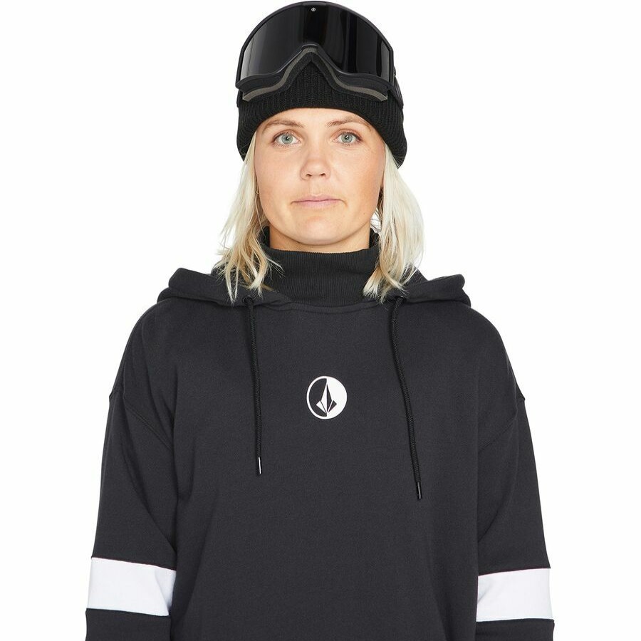 Clothing * | Volcom Wholesale Banded Hoodie Women'S Black