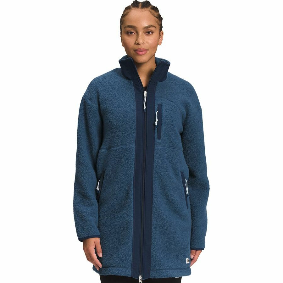 Clothing * | Cragmont Fleece Coat Women'S Fashionable The North Face Shady Blue/Summit Navy