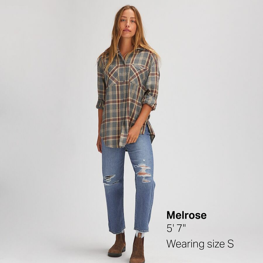 Clothing * | Basin And Range Bargain Sale Long Sleeve Plaid Shirt Women'S