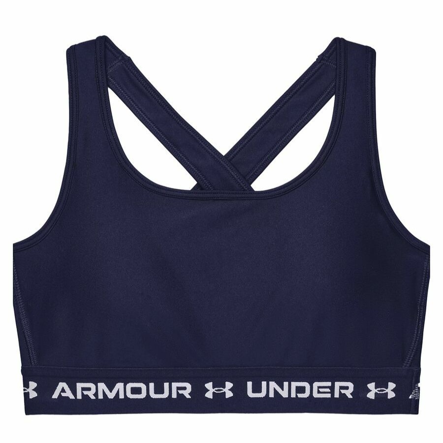 Clothing * | Crossback Mid Bra Women'S Bestsellers Under Armour Black/Black/Jet Gray