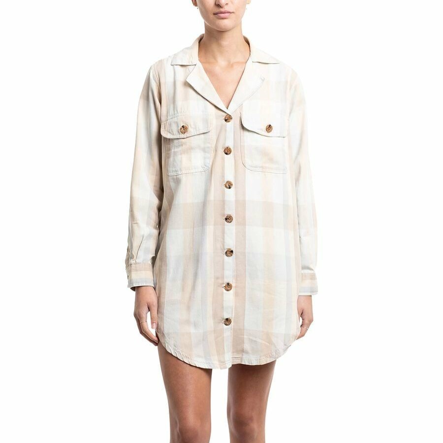 Clothing * | Jetty Exclusive Design Bonita Flannel Dress Women'S Sand