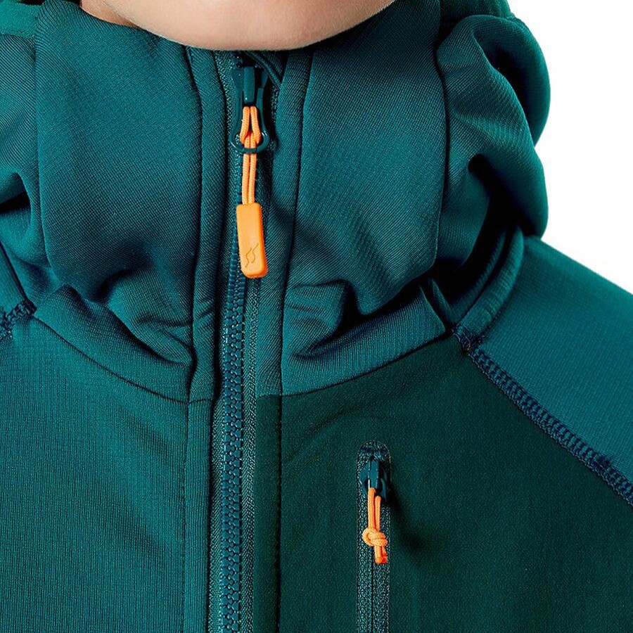 Clothing * | Rab Best Sale Superflux Full-Zip Hooded Jacket Women'S Atlantis/Pine