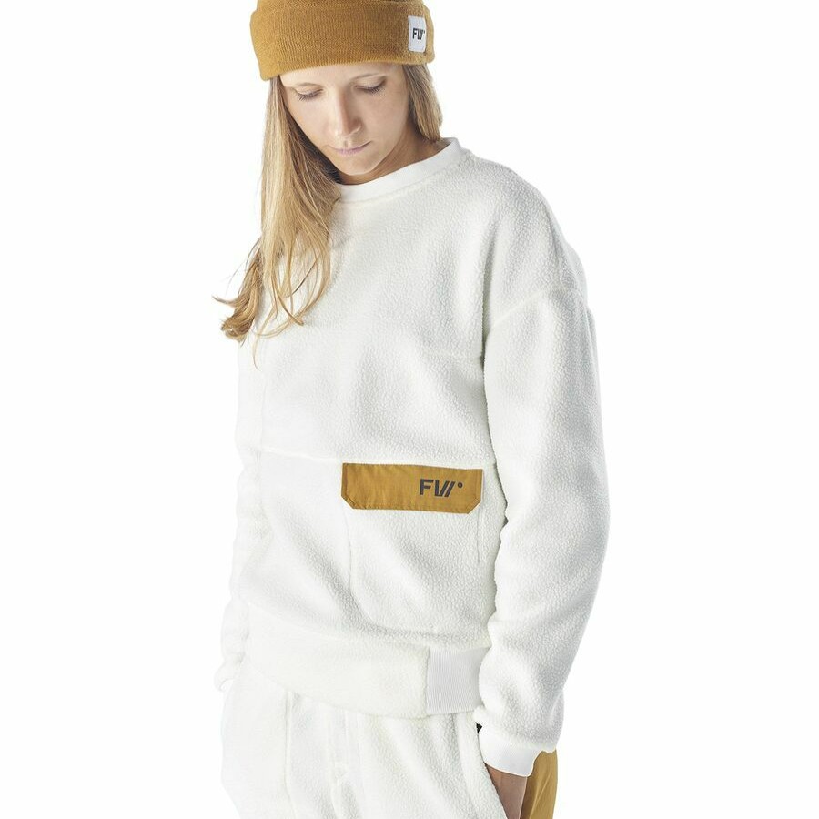 Clothing * | Fw Apparel Online Discount Root Light Sherpa Crew Fleece Women'S Snow White