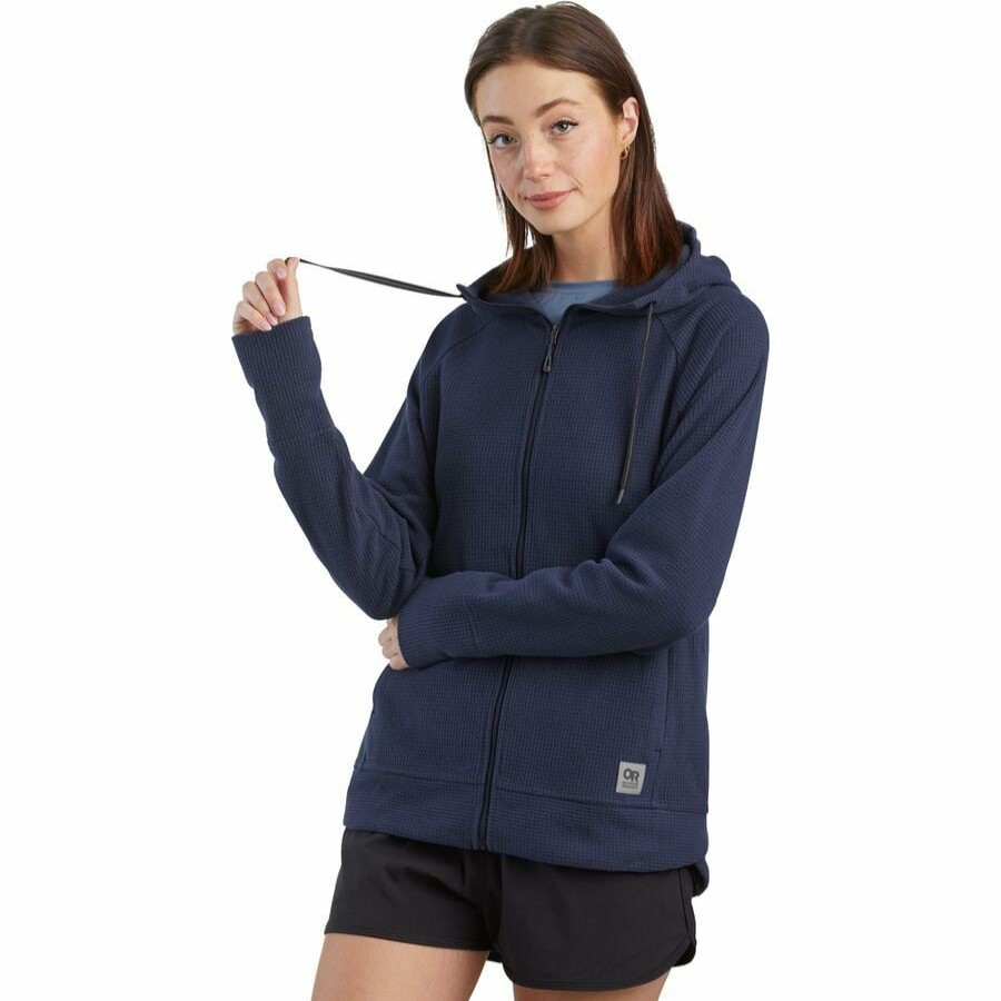 Clothing * | Trail Mix Fleece Jacket Women'S Reliable Quality Outdoor Research Naval Blue