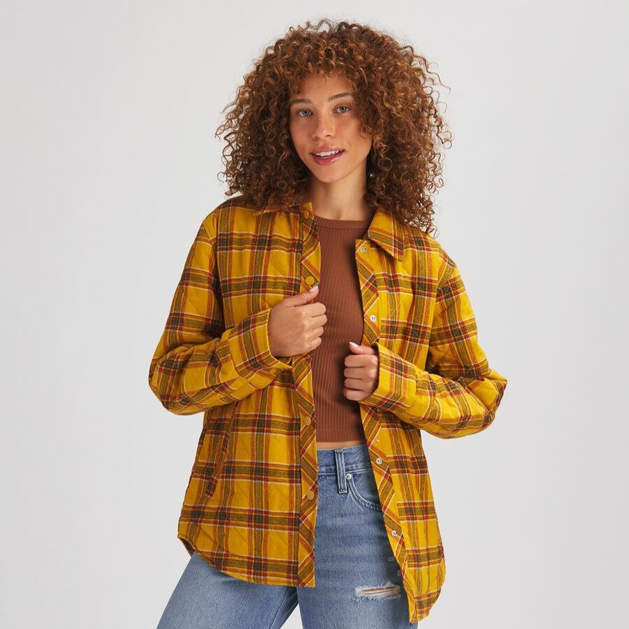 Clothing * | Stoic Special Offers Quilted Boyfriend Plaid Shirt Jacket Women'S