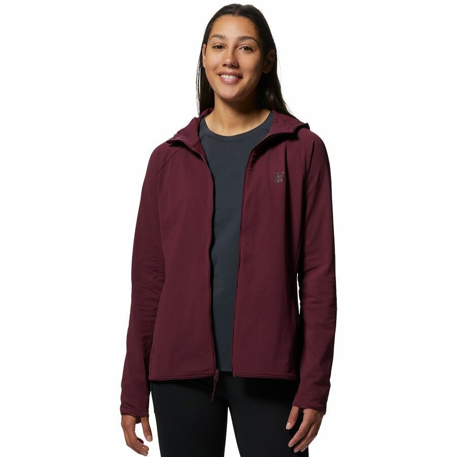 Clothing * | Mountain Hardwear Attractive Mountain Stretch Full-Zip Hooded Jacket Women'S