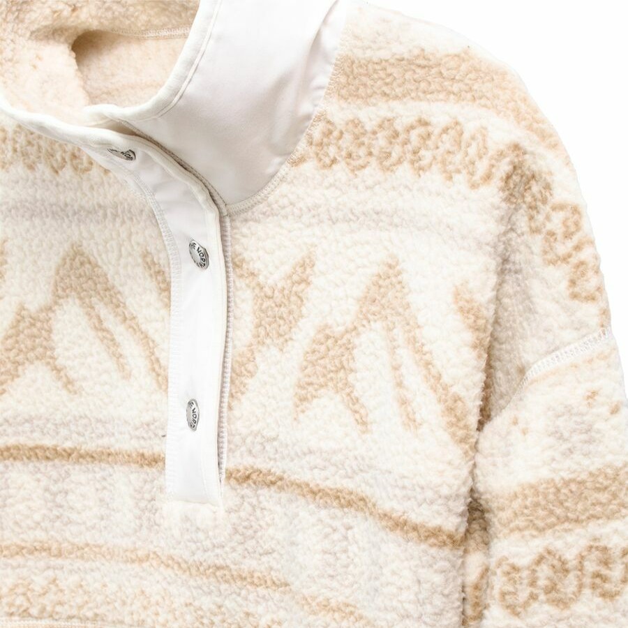 Clothing * | Printed Cragmont Fleece 1/4 Snap Pullover Women'S Reliable Quality The North Face Gardenia White Tnf Mountain Fairisle Print