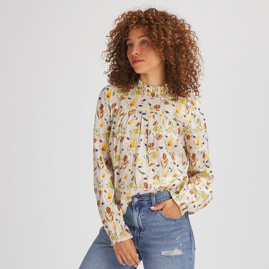 Clothing * | Basin And Range Top Sell Floral Yoke Shirt Women'S Tulip Floral