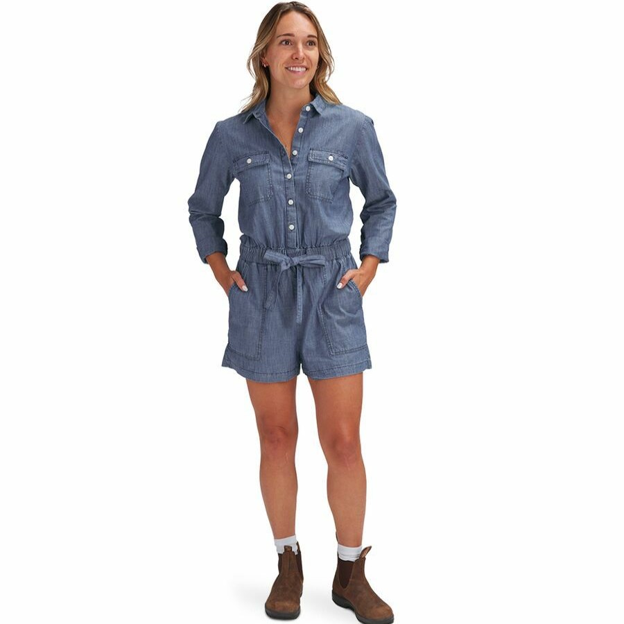 Clothing * | Outerknown Online Benson Jumpsuit Women'S Chambray