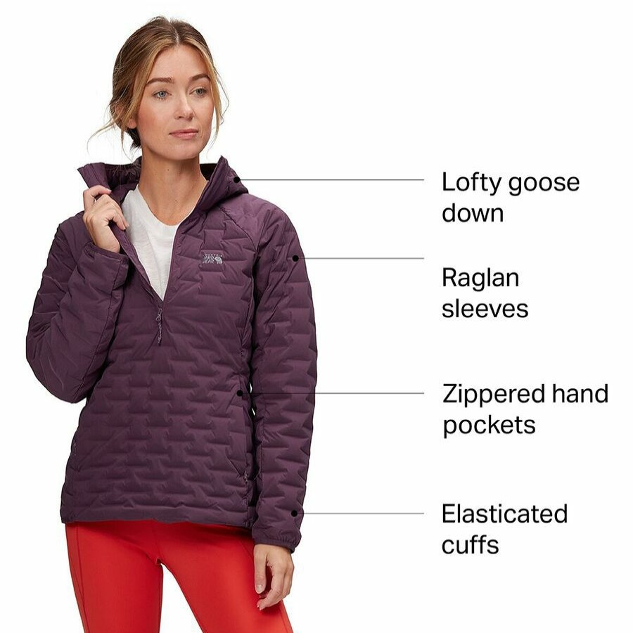 Clothing * | Stretchdown Light Pullover Women'S Online Discount Mountain Hardwear Mint Palm