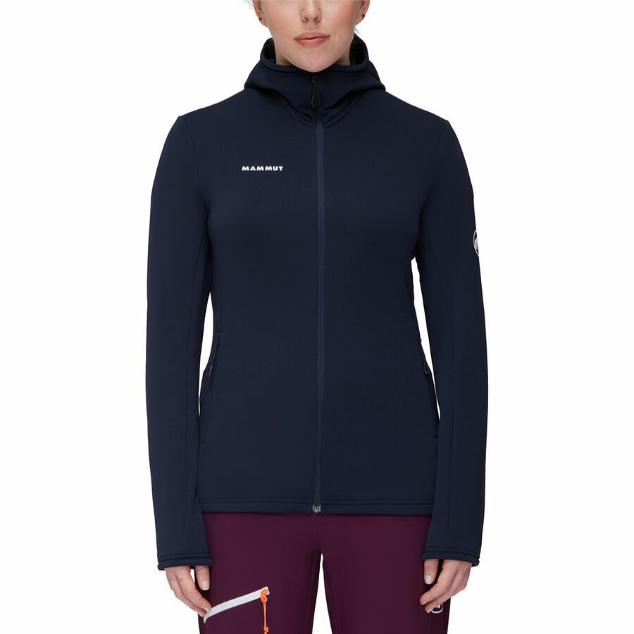 Clothing * | Mammut Flash Sale Aconcagua Light Ml Hooded Jacket Women'S Marine