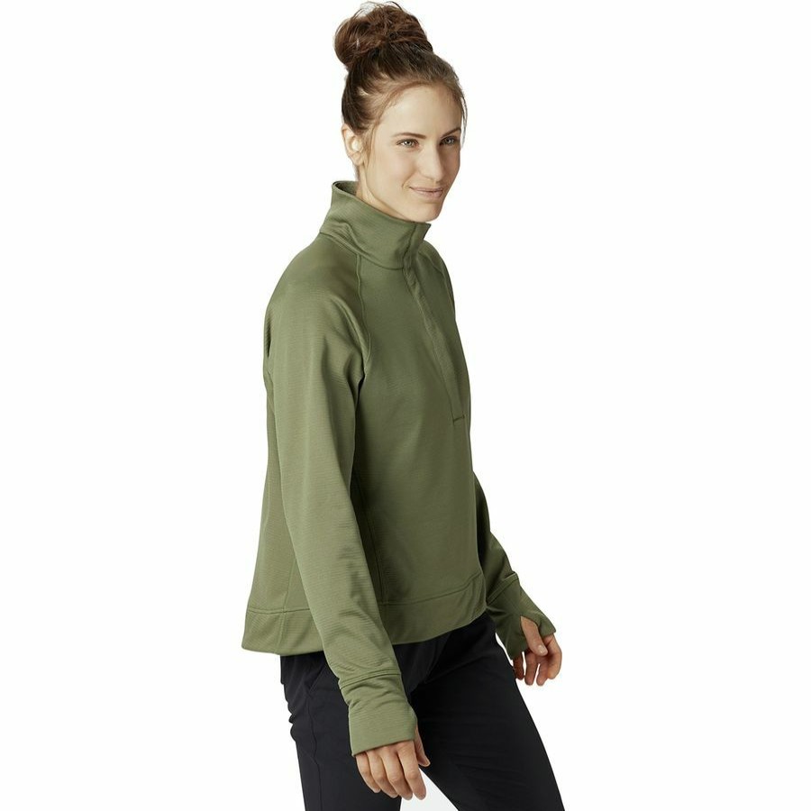 Clothing * | Norse Peak Pullover Fleece Women'S Sale Mountain Hardwear Light Army