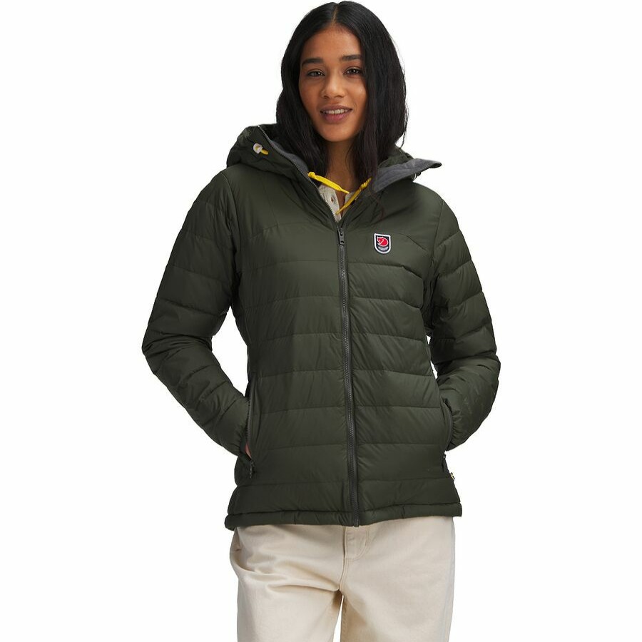 Clothing * | Expedition Pack Down Hooded Jacket Women'S Outlet Sale Fjallraven Deep Forest