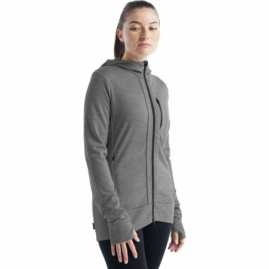 Clothing * | Icebreaker Low Price Quantum Iii Long-Sleeve Zip Hoodie Women'S