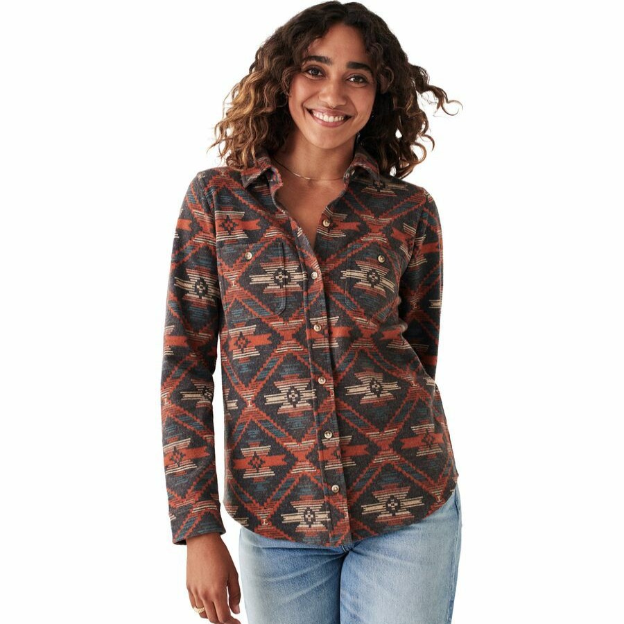 Clothing * | Faherty Closeout Sale Legend Plaid Sweater Shirt Women'S