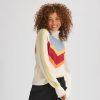 Clothing * | Backcountry Attractive Rib Turtleneck Color Block Sweater Women'S Bright Combo