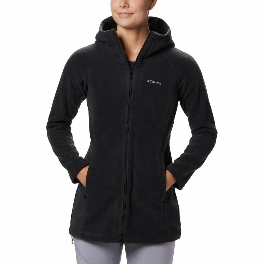 Clothing * | Columbia Opening Sales Benton Springs Ii Long Hooded Fleece Jacket Women'S Black