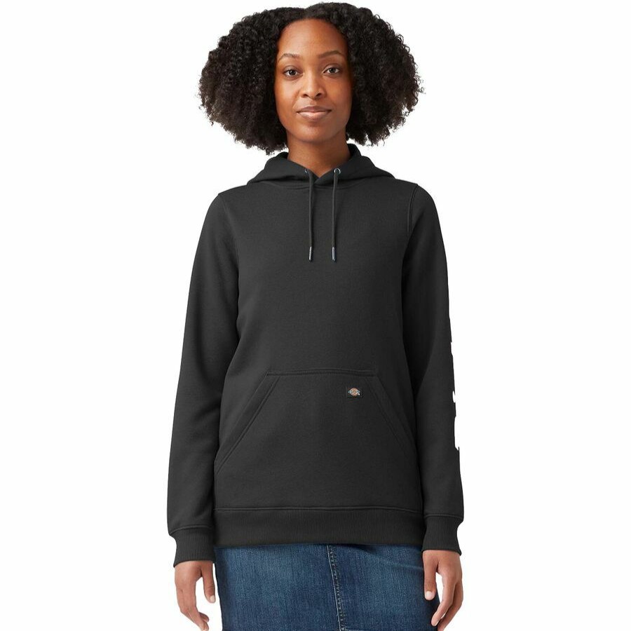 Clothing * | Dickies Featured Heavyweight Logo Sleeve Pullover Women'S Knit Black