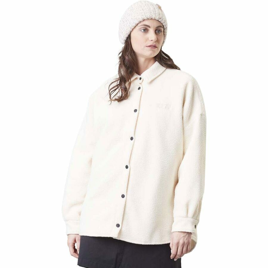 Clothing * | Picture Organic Exclusive Design Aberry Fleece Jacket Women'S Ecru