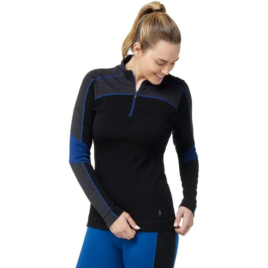 Clothing * | Smartwool High Quality Classic Thermal Merino Colorblock 1/4-Zip Top Women'S