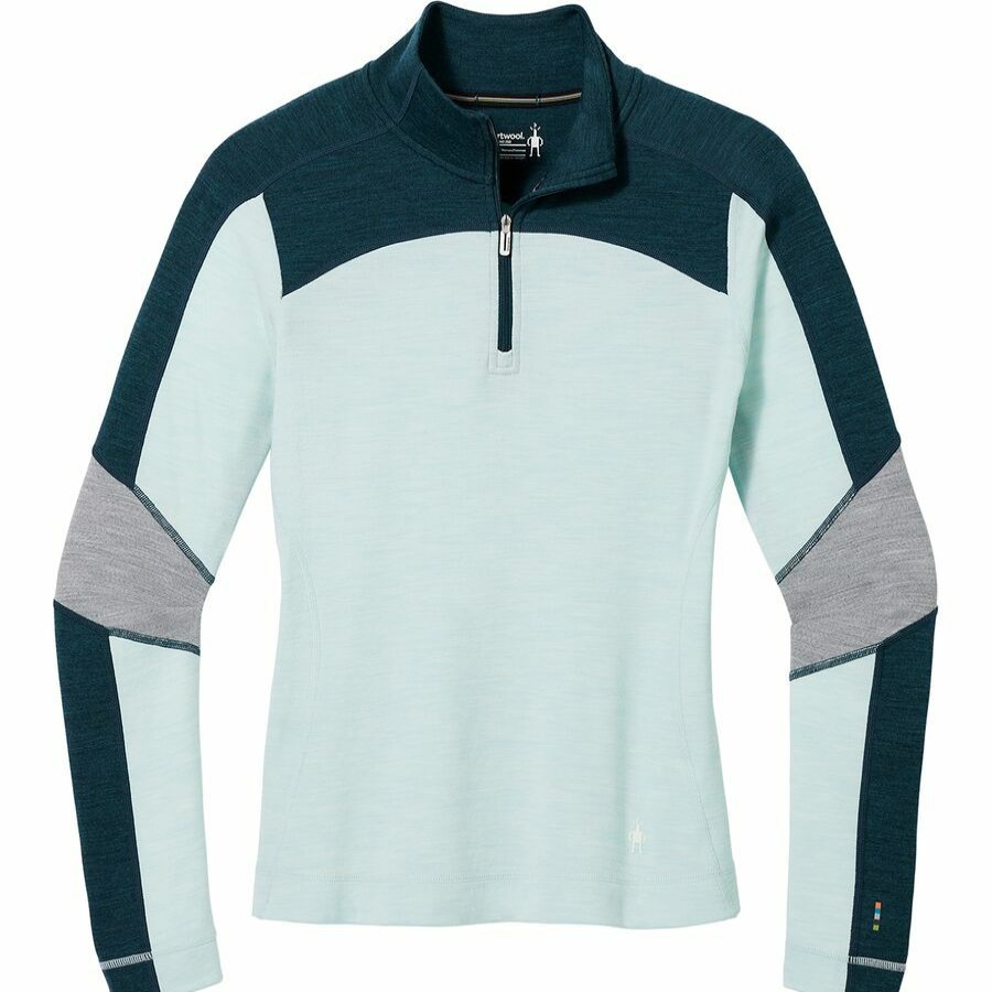 Clothing * | Smartwool High Quality Classic Thermal Merino Colorblock 1/4-Zip Top Women'S