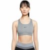 Clothing * | Swoosh Padded Sports Bra Women'S Online Store Nike Smoke Grey/Pure/Black