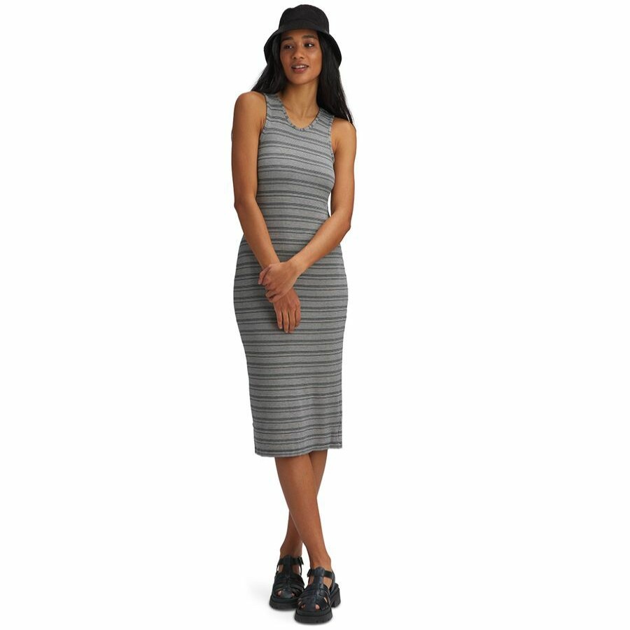 Clothing * | Lexi Daytime Dress Women'S Hot Sell Marine Layer Black/White Stripe